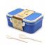 Ланчбокс (контейнер для еды) Inar из пшеничного волокна, синий