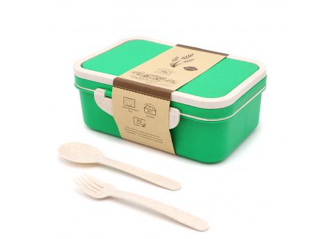 Ланчбокс (контейнер для еды) Inar из пшеничного волокна, зелёный