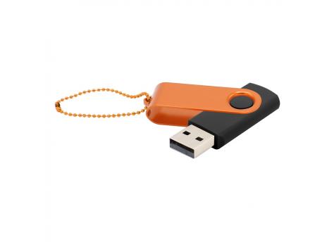 Флешка Designer To Go 2.0 USB 16Gb, черный/оранжевый