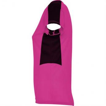 Спортивная футболка SUZUKA женская, ФУКСИЯ/ЧЕРНЫЙ L