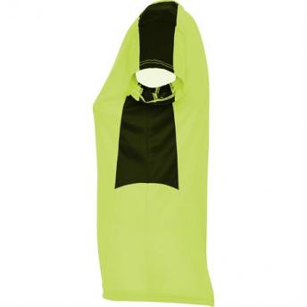 Спортивная футболка SUZUKA женская, ЛАЙМ ЯРКИЙ/ЧЕРНЫЙ XL