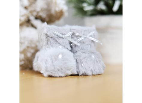 Новогоднее украшение (валенки) Бутс,серый