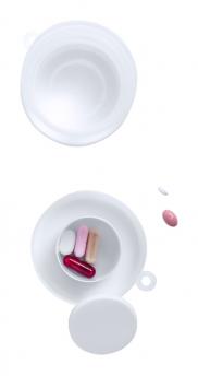 Складная чашка с отделением для таблеток Medicup NTEU5-5117