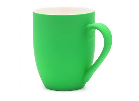 Кружка Elegante, софт-тач, 350мл, зеленая