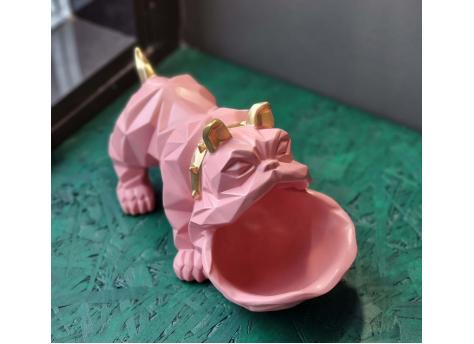 Статуэтка хранитель Бульдог, розовый