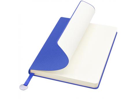 Блокнот A5 Officer в мягком переплёте с металлической биркой, синий