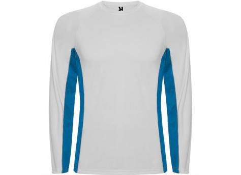 Спортивная футболка SHANGHAI L/S мужская, БЕЛЫЙ/КОРОЛЕВСКИЙ СИНИЙ S