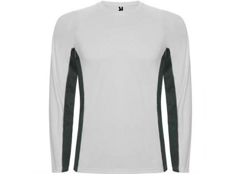 Спортивная футболка SHANGHAI L/S мужская, БЕЛЫЙ/ТЕМНЫЙ ГРАФИТ S