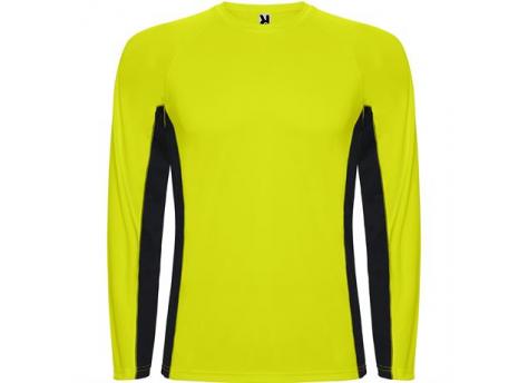 Спортивная футболка SHANGHAI L/S мужская, ФЛУОРЕСЦЕНТНЫЙ ЖЕЛТЫЙ/ЧЕРНЫЙ S