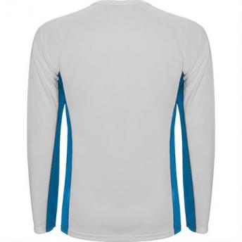 Спортивная футболка SHANGHAI L/S мужская, БЕЛЫЙ/КОРОЛЕВСКИЙ СИНИЙ M
