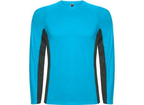 Спортивная футболка SHANGHAI L/S мужская, БИРЮЗОВЫЙ/ТЕМНЫЙ ГРАФИТ M