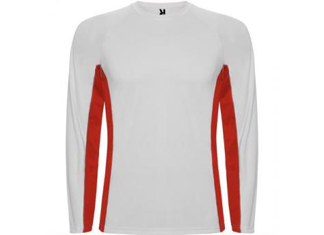 Спортивная футболка SHANGHAI L/S мужская, БЕЛЫЙ/КРАСНЫЙ L