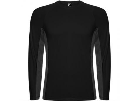 Спортивная футболка SHANGHAI L/S мужская, ЧЕРНЫЙ/ТЕМНЫЙ ГРАФИТ L