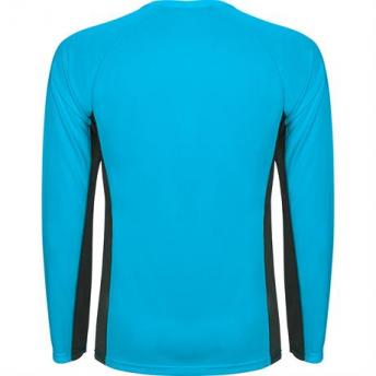 Спортивная футболка SHANGHAI L/S мужская, БИРЮЗОВЫЙ/ТЕМНЫЙ ГРАФИТ XL