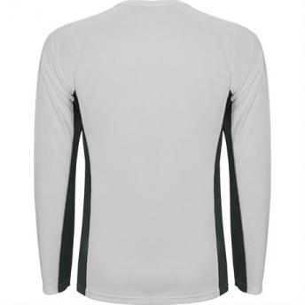Спортивная футболка SHANGHAI L/S мужская, БЕЛЫЙ/ТЕМНЫЙ ГРАФИТ 2XL