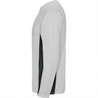 Спортивная футболка SHANGHAI L/S мужская, БЕЛЫЙ/ТЕМНЫЙ ГРАФИТ 2XL