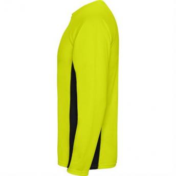 Спортивная футболка SHANGHAI L/S мужская, ФЛУОРЕСЦЕНТНЫЙ ЖЕЛТЫЙ/ЧЕРНЫЙ 2XL