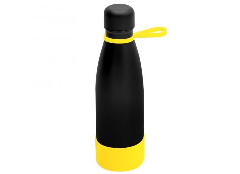 Термобутылка герметичная вакуумная Olivia To Go, чёрный/жёлтый