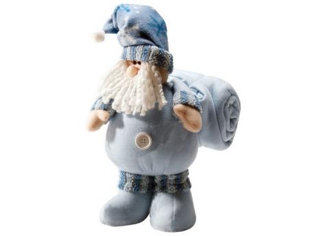 Дед Мороз с пледом, синий..