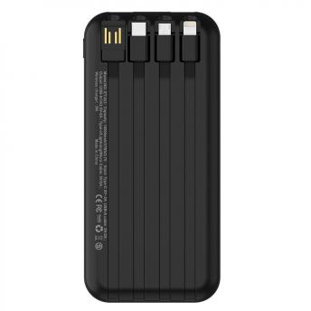 Внешний аккумулятор Authority с беспроводной зарядкой (5W), 10000 mAh, чёрный