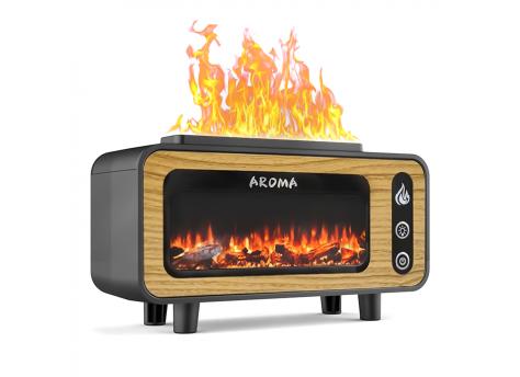 Светодиодный USB увлажнитель-аромадиффузор Vintage Fireplace, коричневый