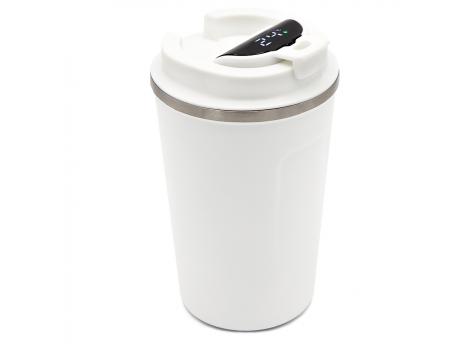 Термокружка Moon с дисплеем, 380мл, белая