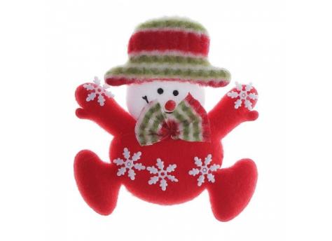 МЯГКИЙ МАГНИТ СНЕГОВИК СНЕЖИНКА 10 СМ 535394