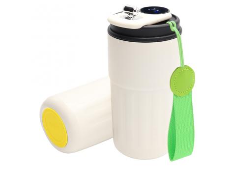 Термокружка Ashly To Go, белая/светло- зелёная/жёлтая