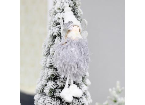 Новогоднее украшение рождественский ангел Беатриче, серый