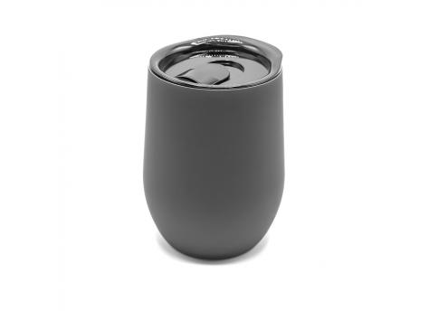 Термокружка с двойной стенкой SOFTO софт-тач, серая
