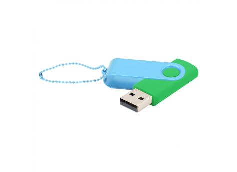 Флешка Designer To Go 2.0 USB 16Gb, зеленый/голубой