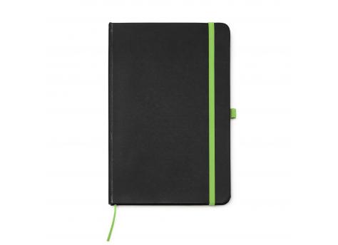 Блокнот A5 PIANA в твёрдом переплёте, ЧЕРНО-САЛАТОВЫЙ
