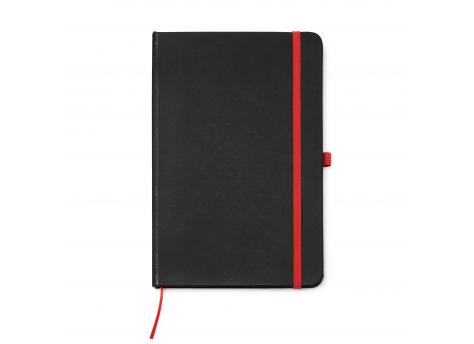 Блокнот A5 PIANA в твёрдом переплёте, ЧЕРНО-КРАСНЫЙ