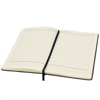 Ежедневник с шильдом-наклейкой - самолет, черный