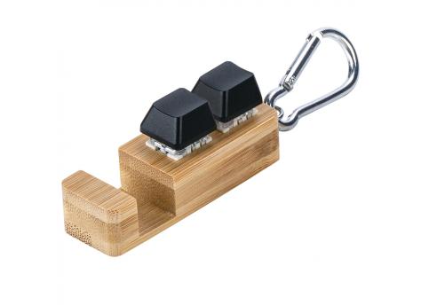 Подставка для телефона Press c анти-стресс клавишами и карабином, черный