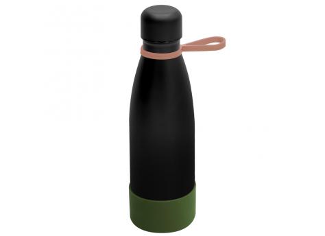Термобутылка герметичная вакуумная Olivia To Go, чёрный/мокко/хаки