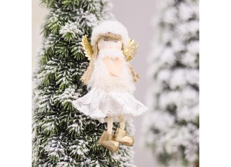 Новогоднее украшение рождественский ангел Свитс, белый