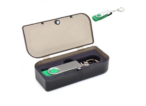 Флешка Twist 32 Гб в футляре, зеленая