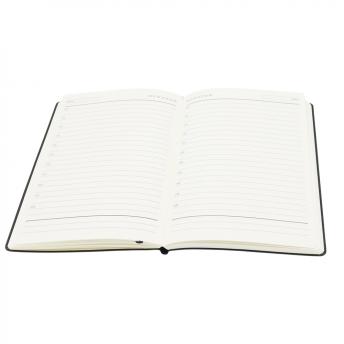 Ежедневник A5 недатированный Equator в мягком переплёте, чёрный с серебристым