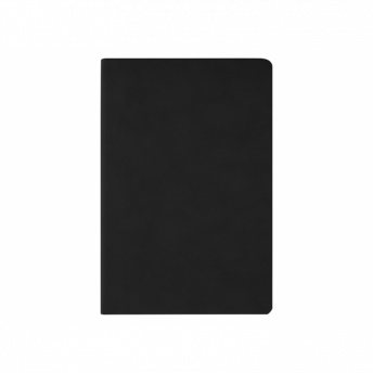 Ежедневник Flexy Nuba А5, черный, недатированный, в гибкой обложке