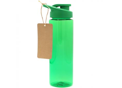 Пластиковая бутылка Ronny To Go с биркой, зелёная