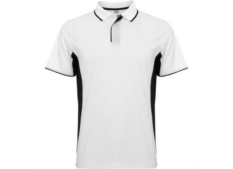 Спортивная футболка поло MONTMELO мужская, БЕЛЫЙ/ЧЕРНЫЙ 2XL