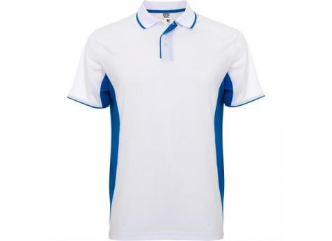 Спортивная футболка поло MONTMELO мужская, БЕЛЫЙ/КОРОЛЕВСКИЙ СИНИЙ 2XL