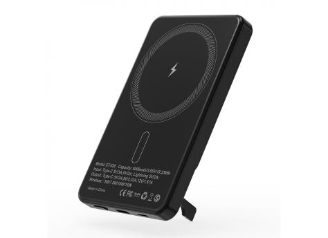 Внешний аккумулятор c беспроводной зарядкой Superb, 5000 mAh, черный