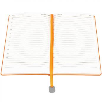 Ежедневник A5 недатированный Farfalla в мягком переплёте, оранжевый