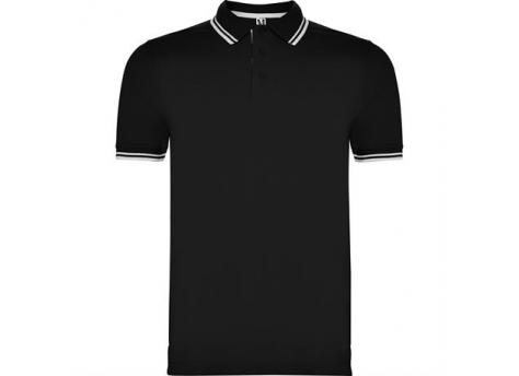 Футболка поло MONTREAL мужская, ЧЕРНЫЙ/БЕЛЫЙ M