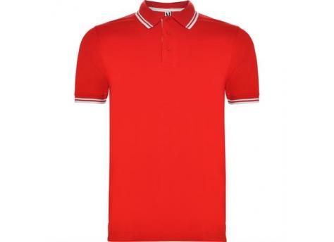 Футболка поло MONTREAL мужская, КРАСНЫЙ/БЕЛЫЙ L