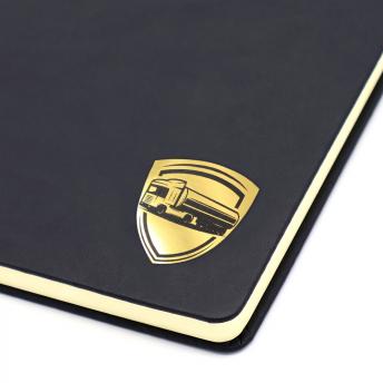 Ежедневник с шильдом-наклейкой - транспорт, черный