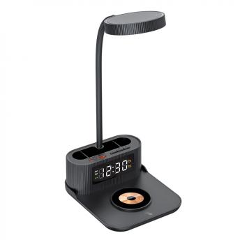 Лампа-органайзер Crolly c беспроводной зарядкой 15W, черный