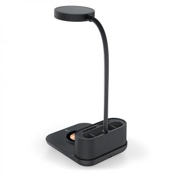 Лампа-органайзер Crolly c беспроводной зарядкой 15W, черный